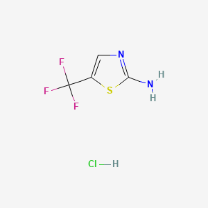 molecular formula C4H4ClF3N2S B599800 5-(Trifluoromethyl)thiazol-2-amine hydrochloride CAS No. 174886-03-4