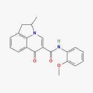 molecular formula C20H18N2O3 B5998018 N-(2-methoxyphenyl)-2-methyl-6-oxo-1,2-dihydro-6H-pyrrolo[3,2,1-ij]quinoline-5-carboxamide 
