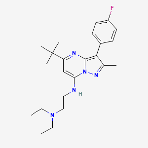 molecular formula C23H32FN5 B5998040 N'-[5-tert-butyl-3-(4-fluorophenyl)-2-methylpyrazolo[1,5-a]pyrimidin-7-yl]-N,N-diethylethane-1,2-diamine 