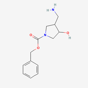 Benzyl 3-(aminomethyl)-4-hydroxypyrrolidine-1-carboxylate