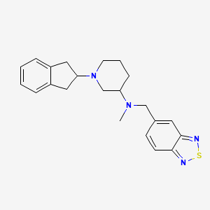 molecular formula C22H26N4S B5998259 N-(2,1,3-benzothiadiazol-5-ylmethyl)-1-(2,3-dihydro-1H-inden-2-yl)-N-methylpiperidin-3-amine 