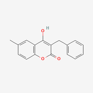 molecular formula C17H14O3 B599835 3-Benzyl-4-hydroxy-6-methylchromen-2-one CAS No. 183658-35-7