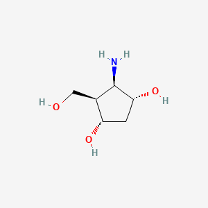 (1S,3R,4R,5R)-4-amino-5-(hydroxymethyl)cyclopentane-1,3-diol