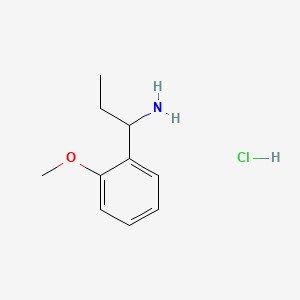 molecular formula C10H16ClNO B599840 1-(2-Methoxyphenyl)propan-1-amine hydrochloride CAS No. 101290-65-7