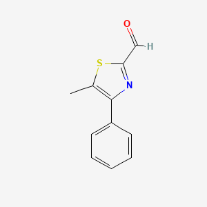 molecular formula C11H9NOS B599841 5-Methyl-4-phenylthiazole-2-carbaldehyde CAS No. 159670-56-1