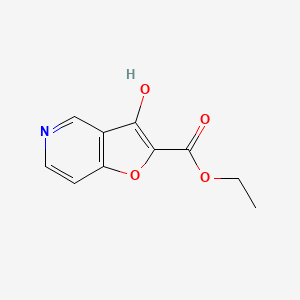 molecular formula C10H9NO4 B599844 Ethyl 3-hydroxyfuro[3,2-c]pyridine-2-carboxylate CAS No. 119293-22-0