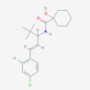 molecular formula C20H27Cl2NO2 B5998526 N-[(E)-1-(2,4-dichlorophenyl)-4,4-dimethylpent-1-en-3-yl]-1-hydroxycyclohexane-1-carboxamide 