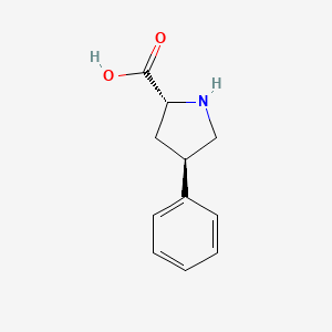 molecular formula C11H13NO2 B599854 (2R,4R)-4-phenylpyrrolidine-2-carboxylic acid CAS No. 103290-41-1
