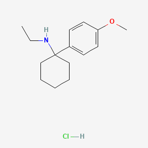 molecular formula C15H24ClNO B599856 N-Ethyl-1-(4-methoxyphenyl)cyclohexanamine hydrochloride CAS No. 1933-15-9