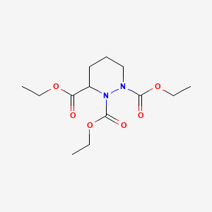 molecular formula C13H22N2O6 B599858 Tetrahydro-1,2,3-pyridazinetricarboxylic acid triethyl ester CAS No. 150927-67-6