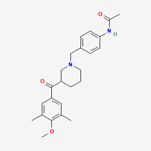 molecular formula C24H30N2O3 B5998610 N-(4-{[3-(4-methoxy-3,5-dimethylbenzoyl)-1-piperidinyl]methyl}phenyl)acetamide 