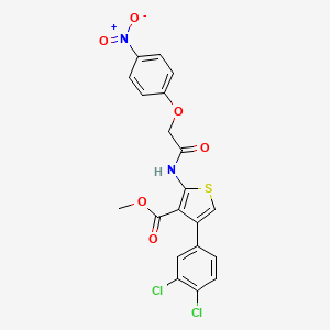 molecular formula C20H14Cl2N2O6S B5998625 METHYL 4-(3,4-DICHLOROPHENYL)-2-{[2-(4-NITROPHENOXY)ACETYL]AMINO}-3-THIOPHENECARBOXYLATE 