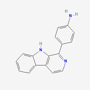 molecular formula C17H13N3 B599863 4-(9H-beta-Carbolin-1-yl)aniline CAS No. 771533-61-0