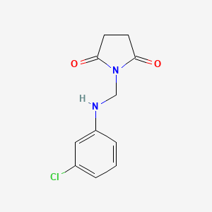 molecular formula C11H11ClN2O2 B5998632 Succinimide, N-(m-chloroanilinomethyl)- CAS No. 70289-21-3