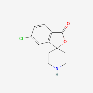 molecular formula C12H12ClNO2 B599870 6-chloro-3H-spiro[isobenzofuran-1,4'-piperidin]-3-one CAS No. 180160-40-1