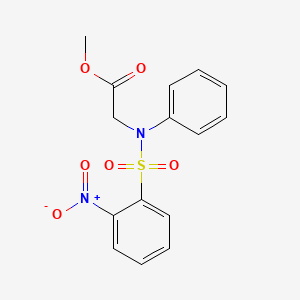 molecular formula C15H14N2O6S B5998705 methyl 2-(N-(2-nitrophenyl)sulfonylanilino)acetate 