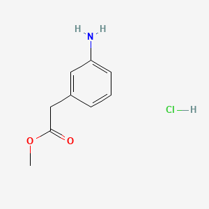 molecular formula C9H12ClNO2 B599877 Methyl 2-(3-aminophenyl)acetate hydrochloride CAS No. 150319-83-8
