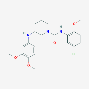 molecular formula C21H26ClN3O4 B5998890 N-(5-chloro-2-methoxyphenyl)-3-(3,4-dimethoxyanilino)piperidine-1-carboxamide 
