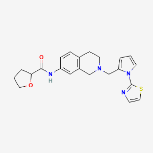 molecular formula C22H24N4O2S B5998904 N-[2-[[1-(1,3-thiazol-2-yl)pyrrol-2-yl]methyl]-3,4-dihydro-1H-isoquinolin-7-yl]oxolane-2-carboxamide 