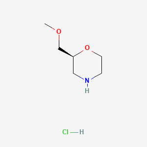 molecular formula C6H14ClNO2 B599894 (S)-2-(Methoxymethyl)morpholine hydrochloride CAS No. 141196-38-5