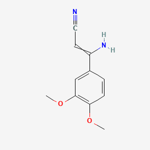 3-Amino-3-(3,4-dimethoxyphenyl)prop-2-enenitrile