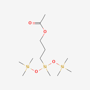 molecular formula C12H30O4Si3 B599901 3-(3-Acetoxypropyl)heptamethyltrisiloxane CAS No. 18044-09-2