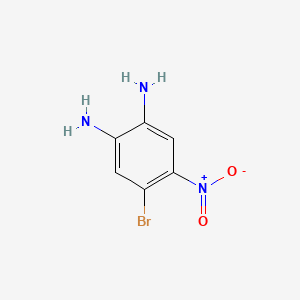 molecular formula C6H6BrN3O2 B599905 4-溴-5-硝基苯-1,2-二胺 CAS No. 113269-07-1
