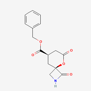 5-Oxa-2-azaspiro[3.5]nonane-8-carboxylic acid, 1,6-dioxo-, phenylMethyl ester, (4R,8R)-rel-