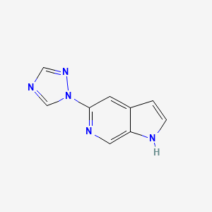 molecular formula C9H7N5 B599912 5-(1,2,4-triazol-1-yl)-1H-pyrrolo[2,3-c]pyridine CAS No. 174610-09-4