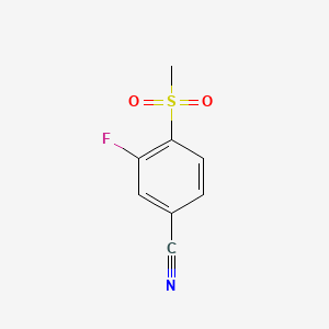 molecular formula C8H6FNO2S B599913 3-Fluoro-4-(methylsulfonyl)benzonitrile CAS No. 185946-05-8