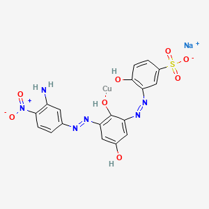 molecular formula C18H11CuN6NaO8S B599919 C.I. Acid brown 83 CAS No. 13011-68-2