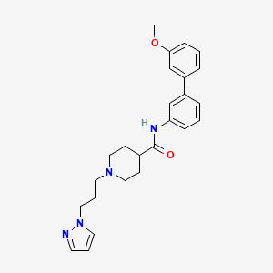 molecular formula C25H30N4O2 B5999279 N-(3'-methoxy-3-biphenylyl)-1-[3-(1H-pyrazol-1-yl)propyl]-4-piperidinecarboxamide 