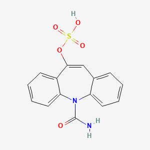 molecular formula C15H12N2O5S B599932 Oxcarbazepine Enol-sulfate CAS No. 104746-00-1