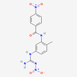 molecular formula C15H14N6O5 B5999352 N-[2-methyl-5-[[(E)-N'-nitrocarbamimidoyl]amino]phenyl]-4-nitrobenzamide 