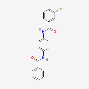 molecular formula C20H15BrN2O2 B5999356 N-(4-benzamidophenyl)-3-bromobenzamide 
