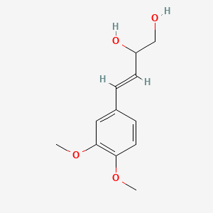 molecular formula C12H16O4 B599936 4-(3,4-Dimethoxyphenyl)-3-butene-1,2-diol CAS No. 164661-12-5