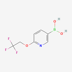 molecular formula C7H7BF3NO3 B599951 [6-(2,2,2-Trifluoroethoxy)pyridin-3-YL]boronic acid CAS No. 196083-20-2