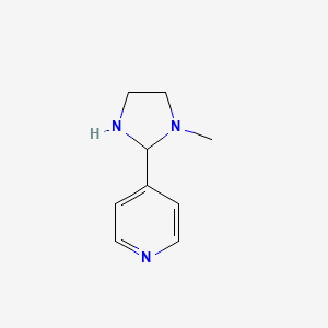 molecular formula C9H13N3 B599954 4-(1-Methylimidazolidin-2-yl)pyridine CAS No. 102495-05-6