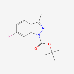 molecular formula C13H15FN2O2 B599955 tert-butyl 6-fluoro-3-methyl-1H-indazole-1-carboxylate CAS No. 174180-43-9