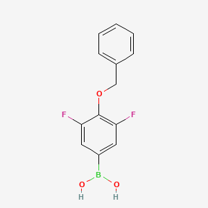 molecular formula C13H11BF2O3 B599968 4-Benzyloxy-3,5-difluorophenylboronic acid CAS No. 156635-88-0