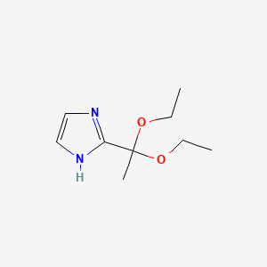 molecular formula C9H16N2O2 B599970 2-(1,1-Diethoxyethyl)-1H-imidazole CAS No. 116591-78-7