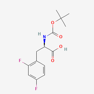 molecular formula C14H17F2NO4 B599971 (R)-2-((tert-Butoxycarbonyl)amino)-3-(2,4-difluorophenyl)propanoic acid CAS No. 167993-24-0
