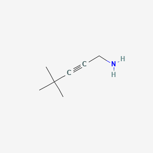 molecular formula C7H13N B599973 4,4-Dimethyl-2-pentyn-1-amine CAS No. 113439-90-0