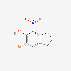 molecular formula C9H8BrNO3 B599977 6-溴-4-硝基-2,3-二氢-1H-茚-5-醇 CAS No. 139515-86-9