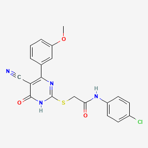 molecular formula C20H15ClN4O3S B5999791 N-(4-chlorophenyl)-2-{[5-cyano-4-(3-methoxyphenyl)-6-oxo-1,6-dihydropyrimidin-2-yl]sulfanyl}acetamide 