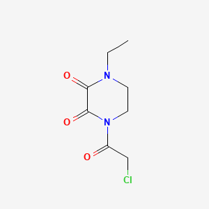 molecular formula C8H11ClN2O3 B599981 1-(Chloroacetyl)-4-ethylpiperazine-2,3-dione CAS No. 199387-10-5