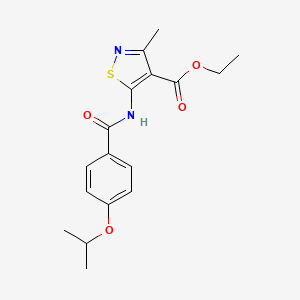 molecular formula C17H20N2O4S B5999828 ethyl 5-[(4-isopropoxybenzoyl)amino]-3-methyl-4-isothiazolecarboxylate 