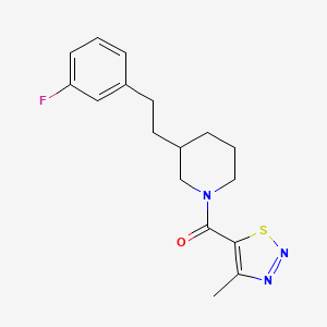 molecular formula C17H20FN3OS B5999925 [3-[2-(3-Fluorophenyl)ethyl]piperidin-1-yl]-(4-methylthiadiazol-5-yl)methanone 