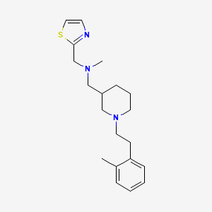 molecular formula C20H29N3S B5999973 N-methyl-1-{1-[2-(2-methylphenyl)ethyl]-3-piperidinyl}-N-(1,3-thiazol-2-ylmethyl)methanamine 