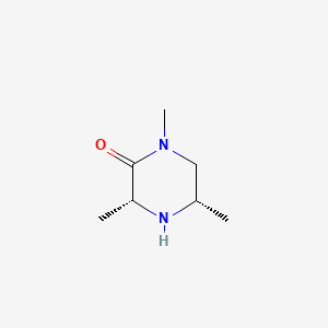 molecular formula C7H14N2O B599998 (3R,5S)-1,3,5-trimethylpiperazin-2-one CAS No. 176844-91-0